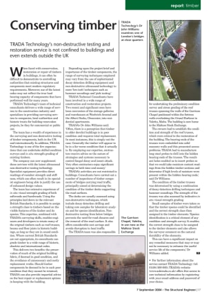 Conserving timber