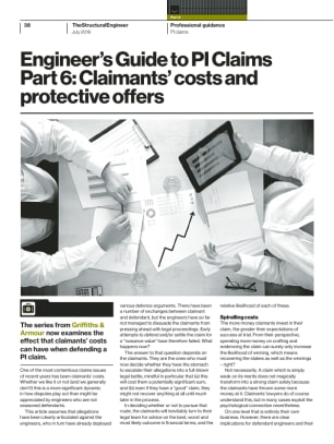 Engineer's Guide to PI Claims. Part 6: Claimants' costs and protective offers