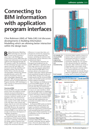 Connecting to BIM information with application program interfaces