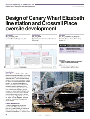 Design of Canary Wharf Elizabeth line station and Crossrail Place oversite development