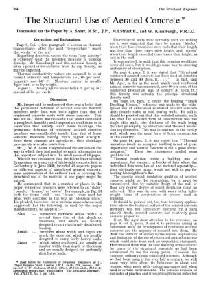 The Structural Use of Aerated Concrete Discussion on the Paper by A. Short, M.Sc., J.P., M.I.Struct.