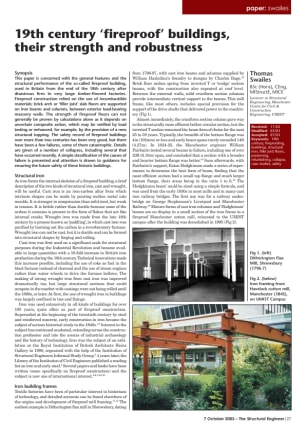 19th Century 'fireproof' buildings, their strength and robustness