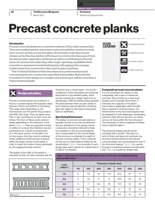Technical Guidance Note (Level 1, No. 24): Precast concrete planks