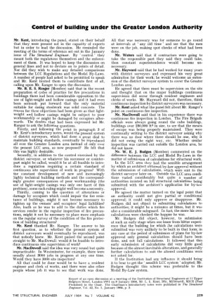 Control of Building under the Greater London Authority