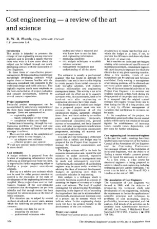 Cost Engineering - a Review of the Art and Science