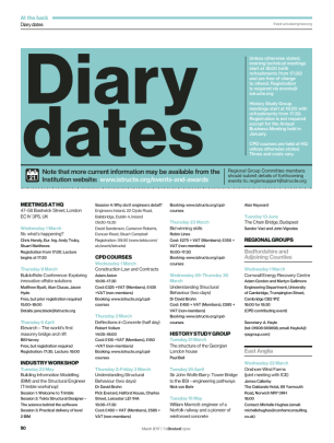 Diary dates (March 2017)