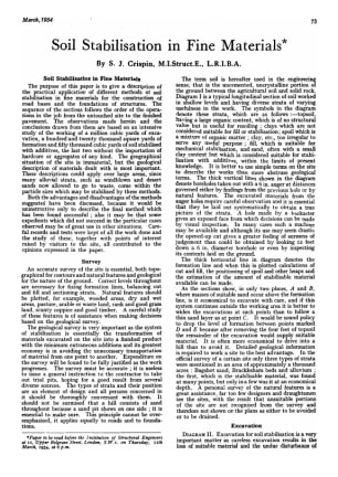 Soil Stabilisation in Fine Materials