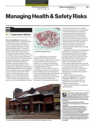 Managing Health & Safety Risks (No. 7): Legionnaires' disease