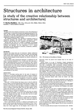 Structures in Architecture (a Study of the Creative Relationship Between Structures and Architecture