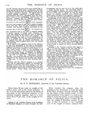The Romance of Silica