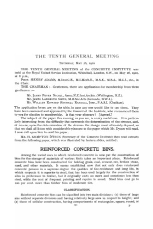 Reinforced concrete bins