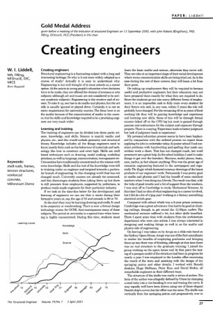 Gold Medal Address. Creating Engineers