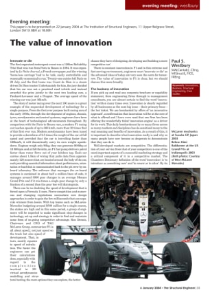The value of innovation