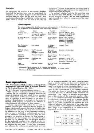 Correspondence. ‘ The Determination of Influence Lines for Bridge Decks Monolithic with their 