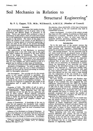 Soil Mechanics in Relation to Structural Engineering