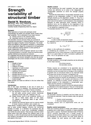 Strength Variability of Structural Timber