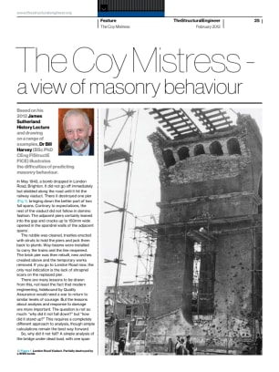 The Coy Mistress – a view of masonry behaviour