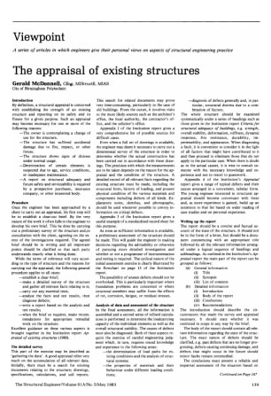 The Appraisal of Existing Structures