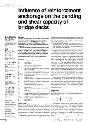 Influence of reinforcement anchorage on the bending and shear capacity of bridge decks