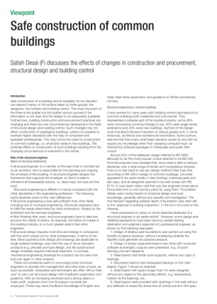 Viewpoint: Safe construction of common buildings