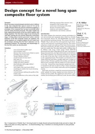 Design concept for a novel long span composite floor system