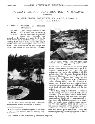 Railway Bridge Construction in Malaya (Coninued)