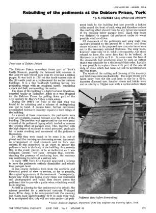 Rebuilding of the Pediments at the Debtors Prison, York