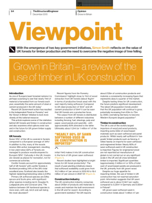 Viewpoint: Grown in Britain – a review of the use of timber in UK construction