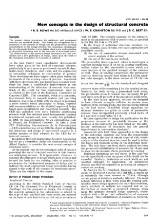 New Concepts in the Design of Structural Concrete
