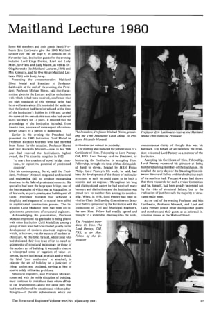 Maitland Lecture 1980