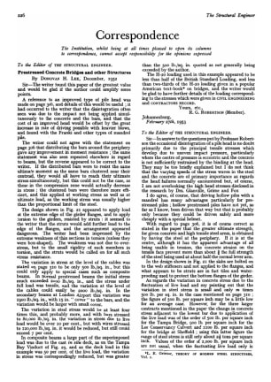 Correspondence Prestressed Concrete Bridges and other Structures