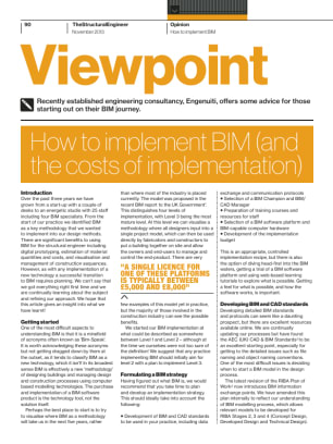 Viewpoint: How to implement BIM (and the costs of implementation)