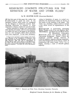 Reinforced Concrete Structures for the Retention of Water and other Fluids. Part II