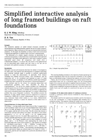 Simplified Interactive Analysis of Long Framed buildings on Raft Foundations