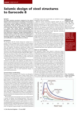 Seismic design of steel structures to Eurocode 8