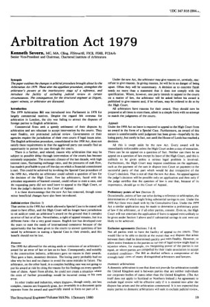 Arbitration Act 1979