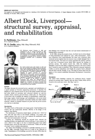 Albert Dock, Liverpool - Structural Survey, Appraisal and Rehabilitation