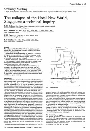 The Collapse of the Hotel New World, Singapore: a Technical Inquiry