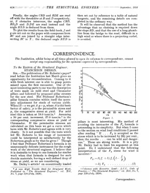 Correspondence. Stanchion Design
