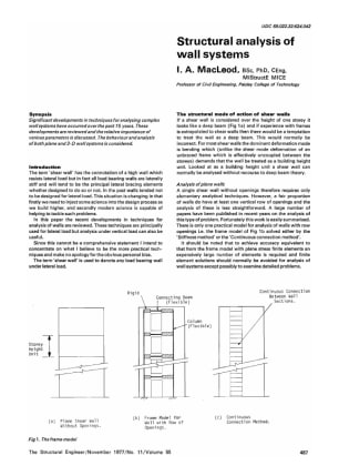 Strcutural Analysis of Wall Systems
