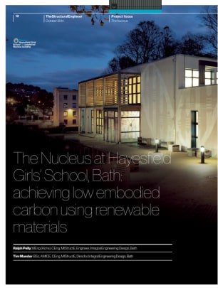 The Nucleus at Hayesfield Girls' School, Bath: achieving low embodied carbon using renewable materials