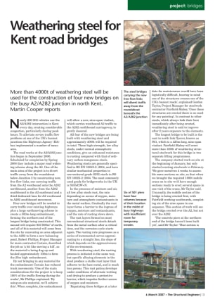 Project: Weathering steel for Kent road bridges