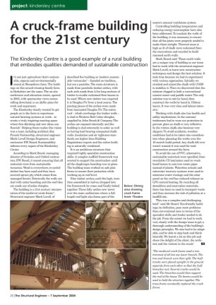 A cruck-frame building for the 21st century