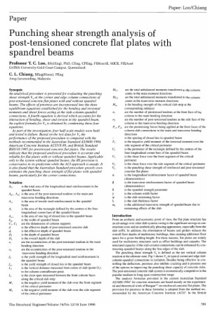 Punching Shear Strength Analysis of Post-Tensioned Concrete Flat Plates with Spandrel Beams