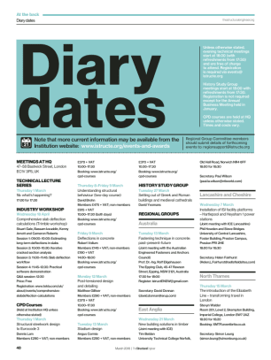 Diary dates (March 2018)