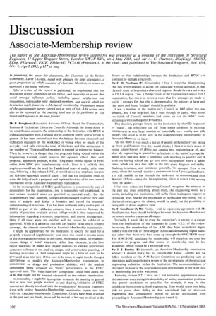 Discussion on Associate-Membership Review
