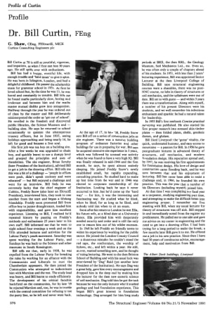 Profile. Dr. Bill Curtin, FEng