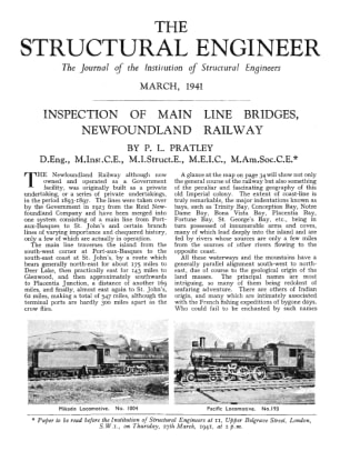 Inspection of Mainline Bridges, Newfoundland Railway