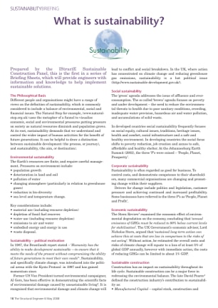 What is sustainability? 