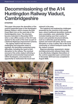 Decommissioning of the A14 Huntingdon Railway Viaduct, Cambridgeshire